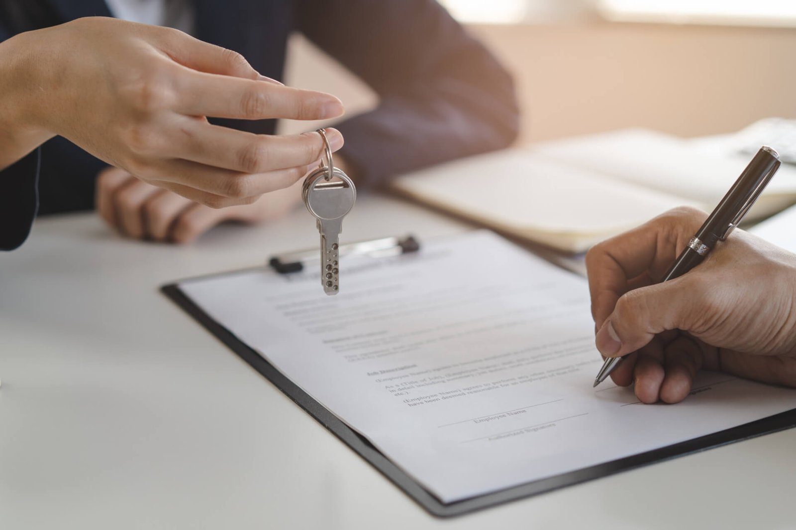 Las Vegas real estate lawyer reviewing residential lease agreement with landlord in Clark County Nevada