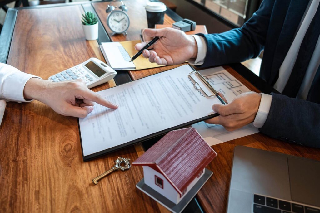 attorney reviewing residential real estate purchase agreement