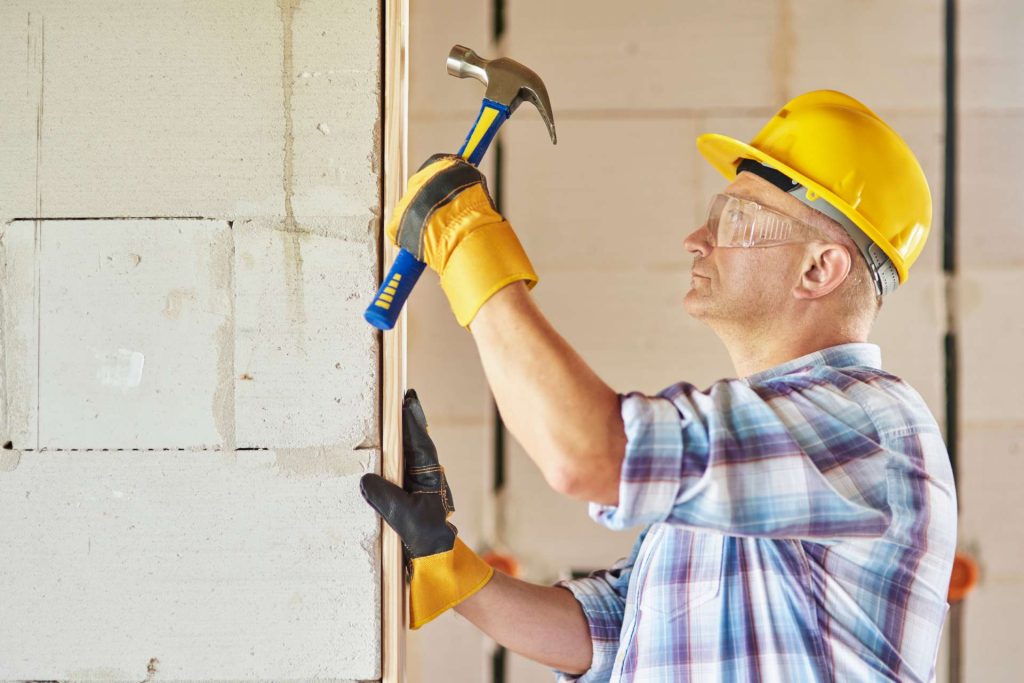 Construction defect expert inspecting a Las Vegas home for structural problems