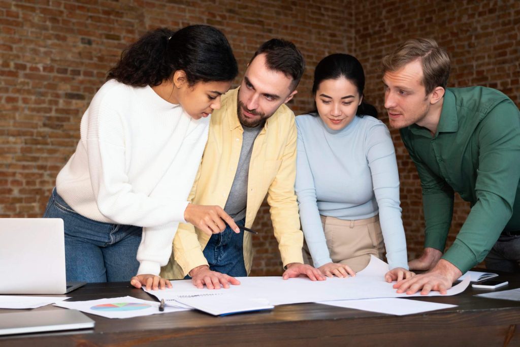 Family members reviewing tenancy in common ownership documents for inherited Nevada property