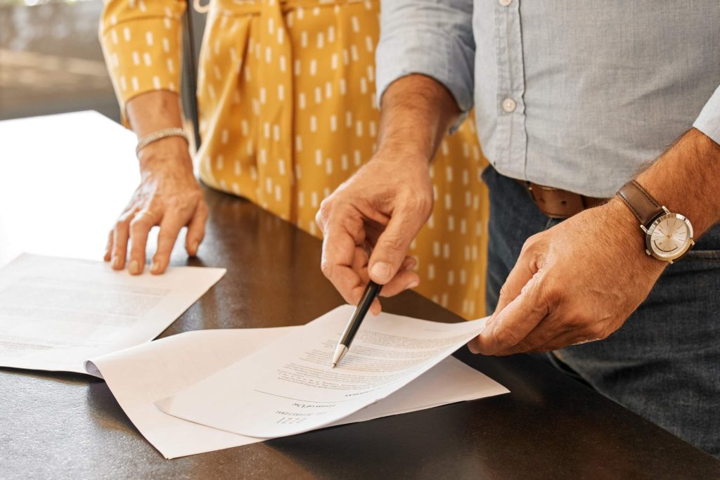 Las Vegas inherited property documents being reviewed during a partition dispute