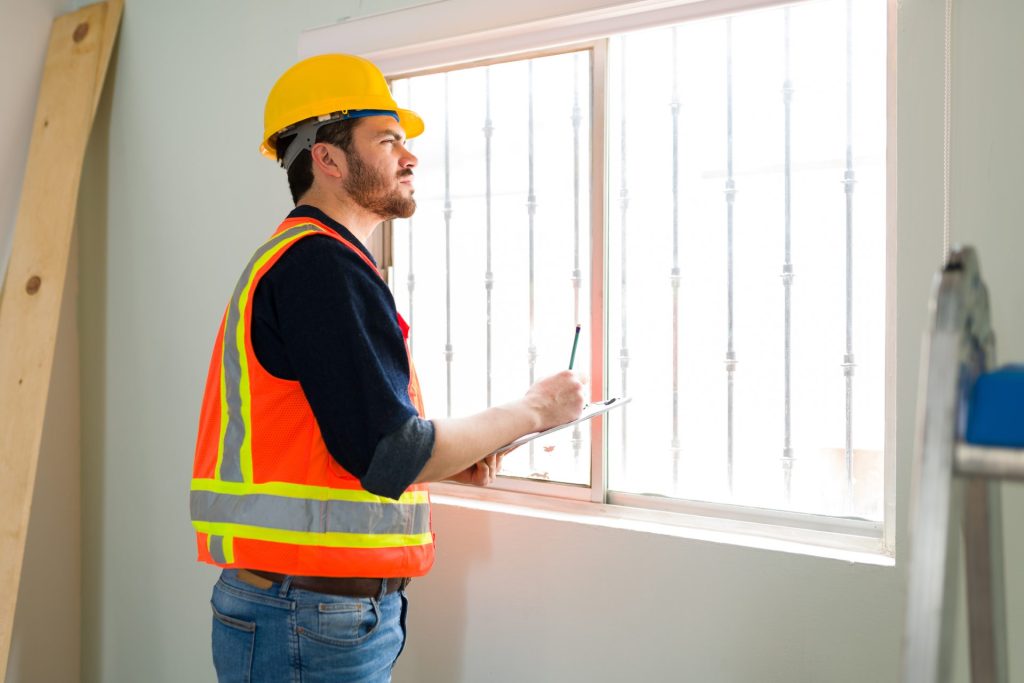 Construction professional inspecting a Nevada home after a Chapter 40 notice