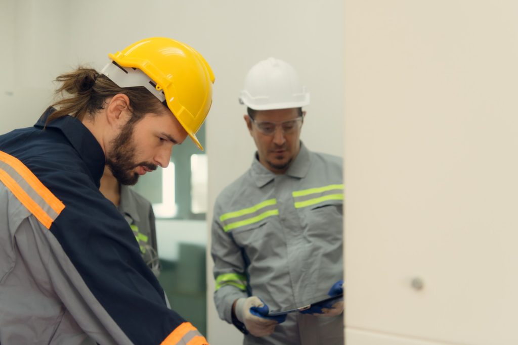 Contractor evaluating repairs during a Las Vegas construction defect dispute