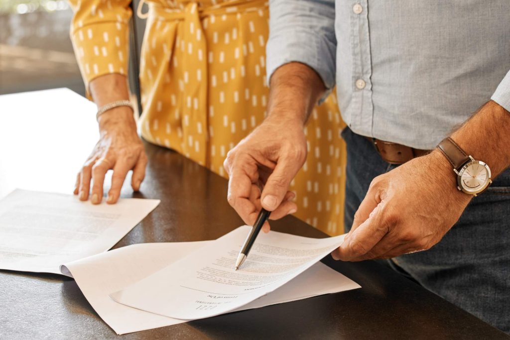 Homeowner preparing documents for the Nevada Foreclosure Mediation Program