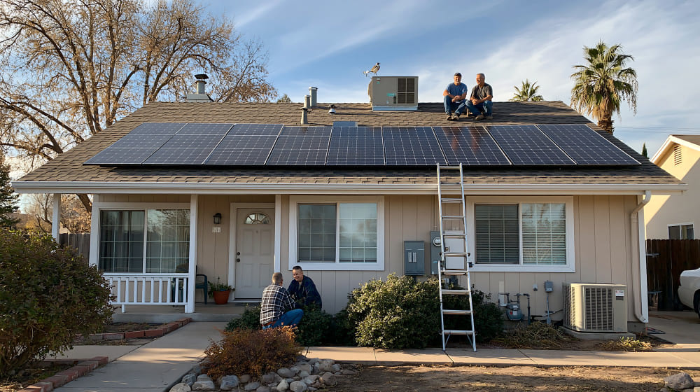 title report showing a solar fixture filing on a Las Vegas home